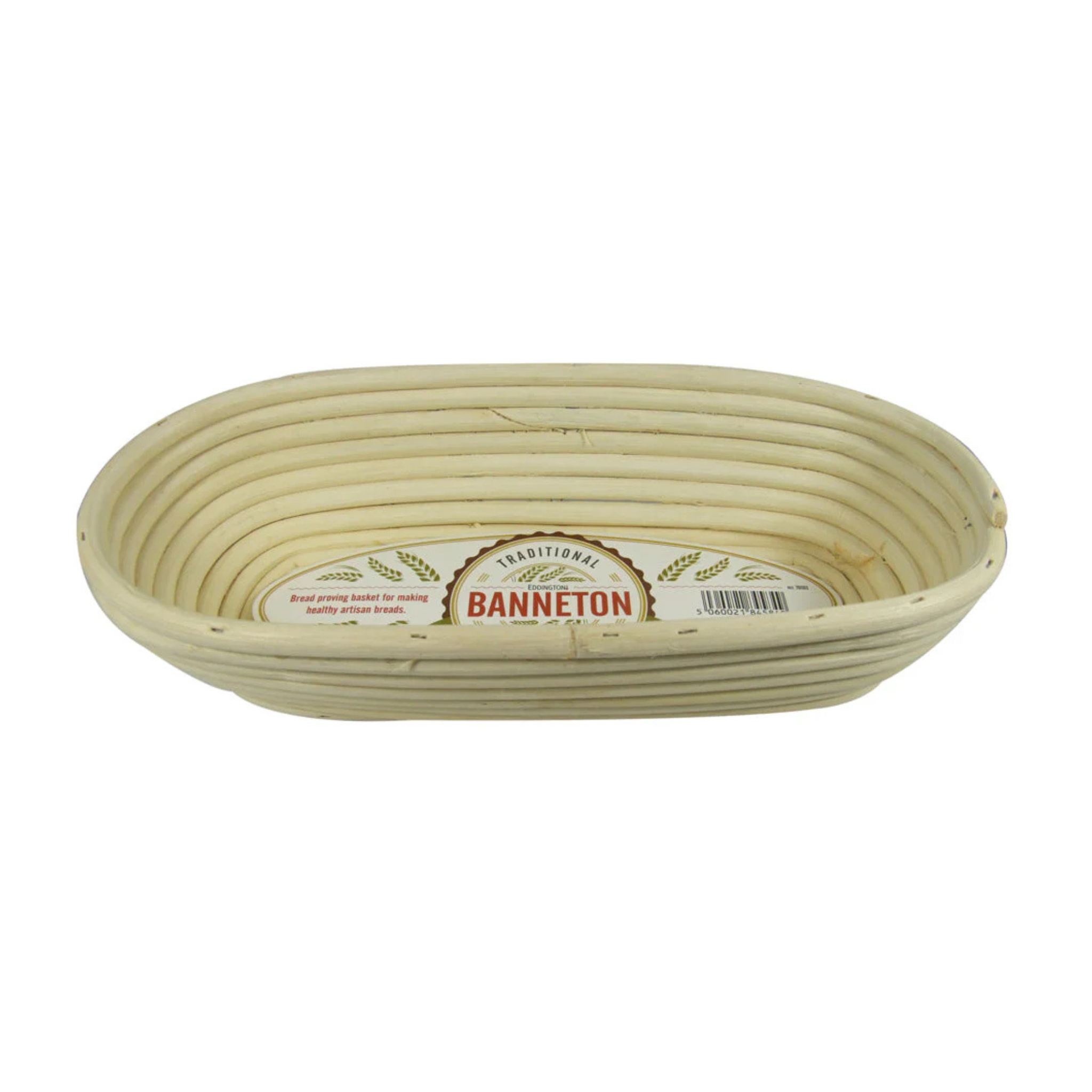 Panier de fermentation ovale en rotin naturel pour pains artisanaux grand format 40 cm
