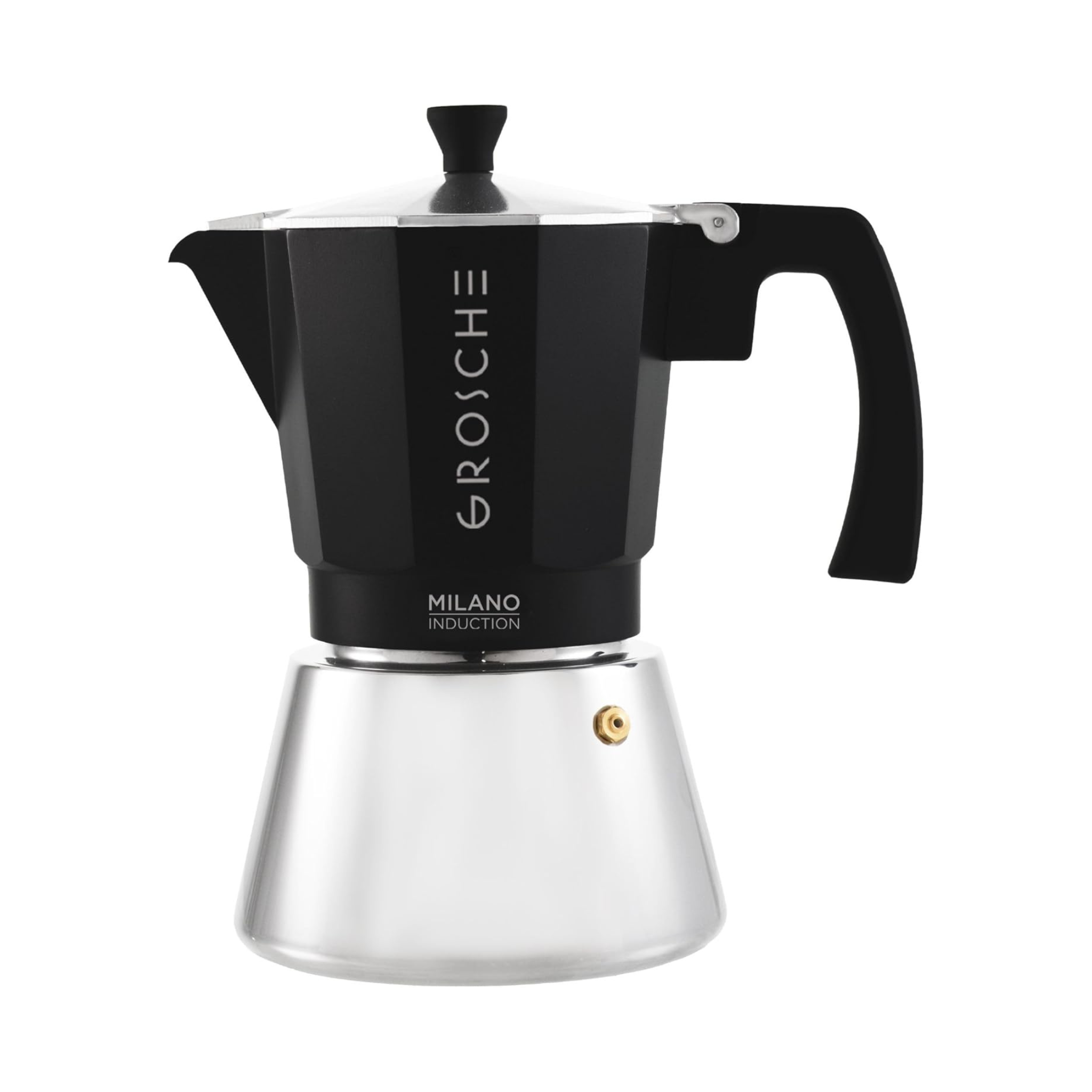 Cafetière à espresso Moka italienne Milano Induction 6 tasses noire - Grosche
