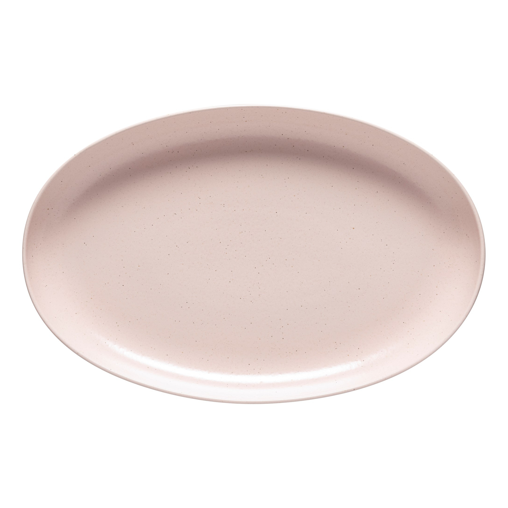 plat ovale en grès vue de dessus pacifica marshmallow