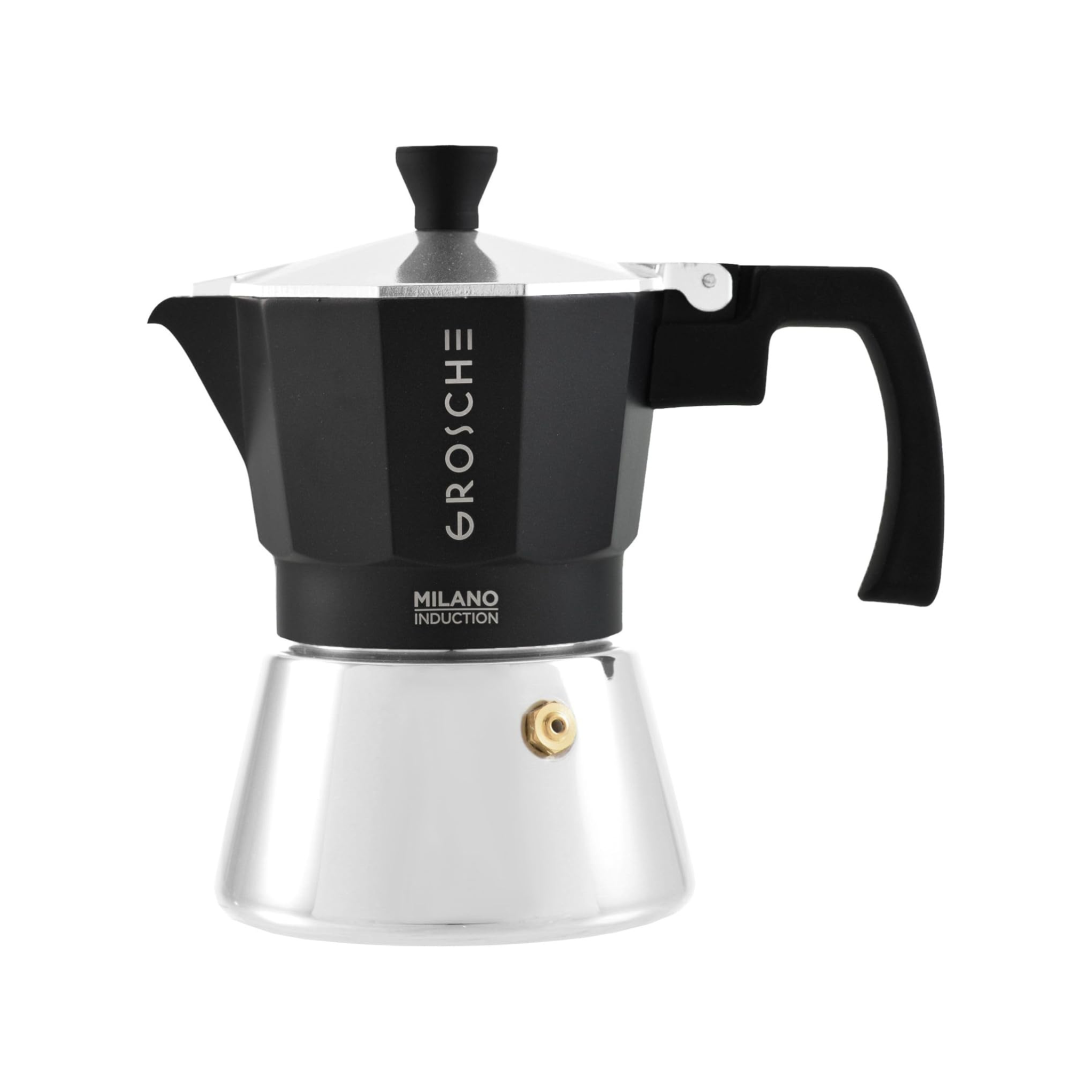 Cafetière à espresso Moka italienne Milano Induction 3 tasses noire - Grosche