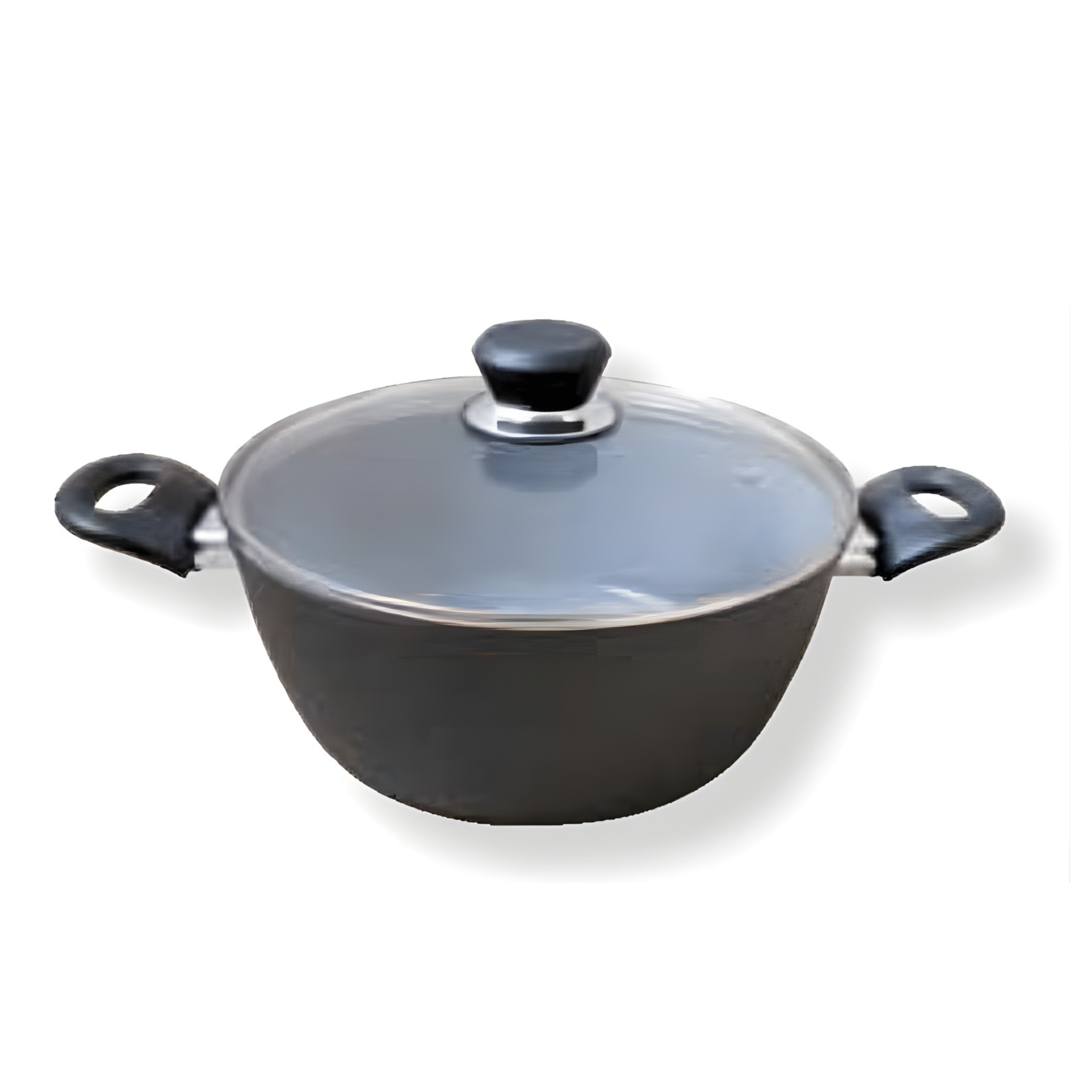 Non-stick aluminum casserole pot with glass lid 6 L – Green Cuisine