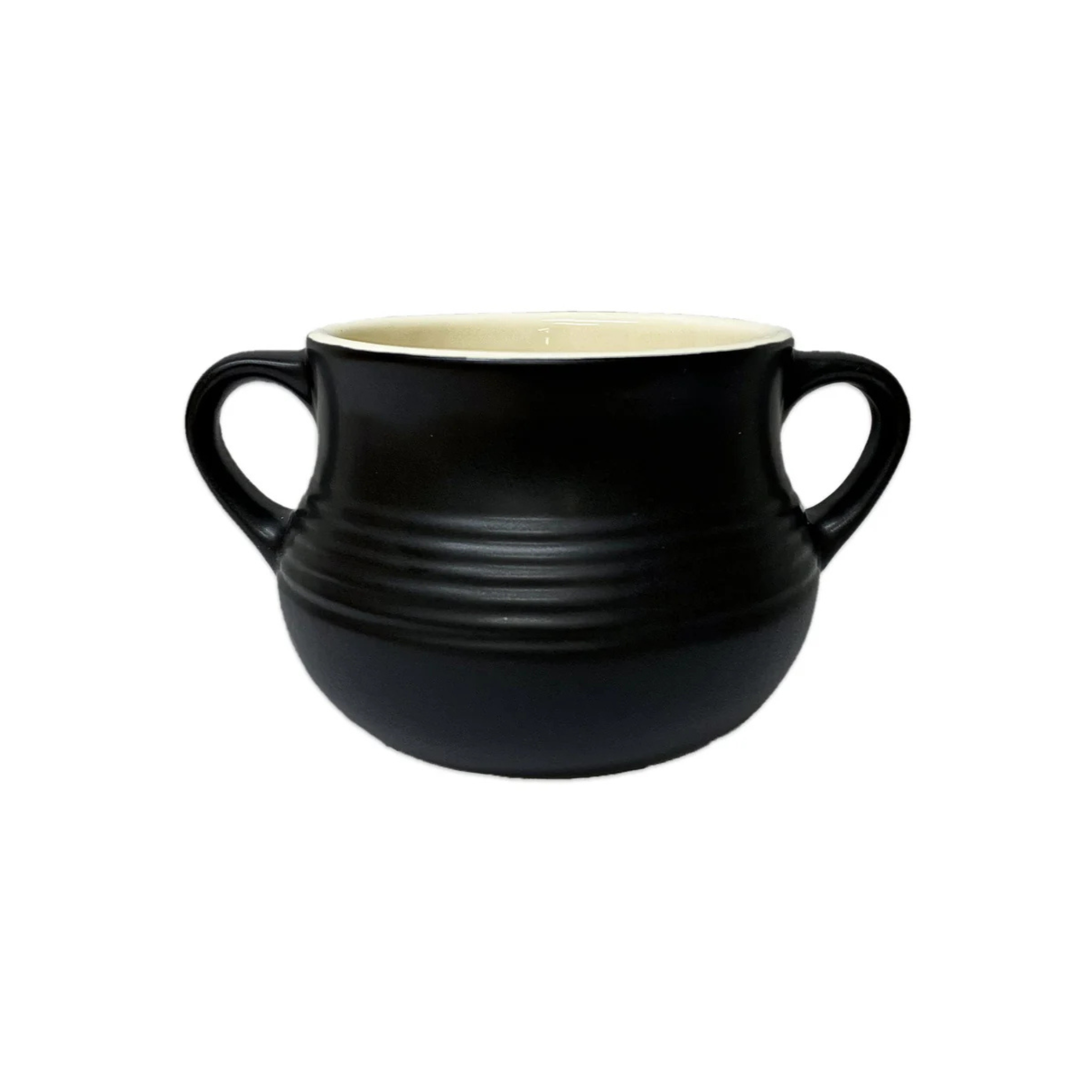 Onion Soup Bowl with Handles Matte Black 575ml