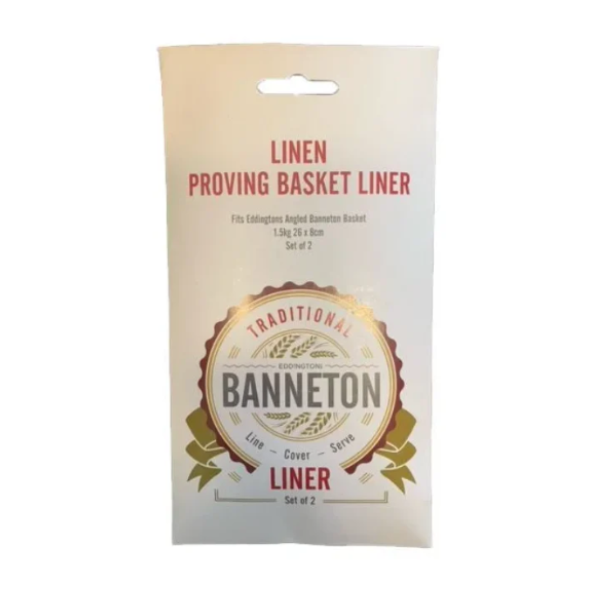 Ensemble de 2 doublures en lin pour panier de fermentation incliné 26 cm Eddingtons