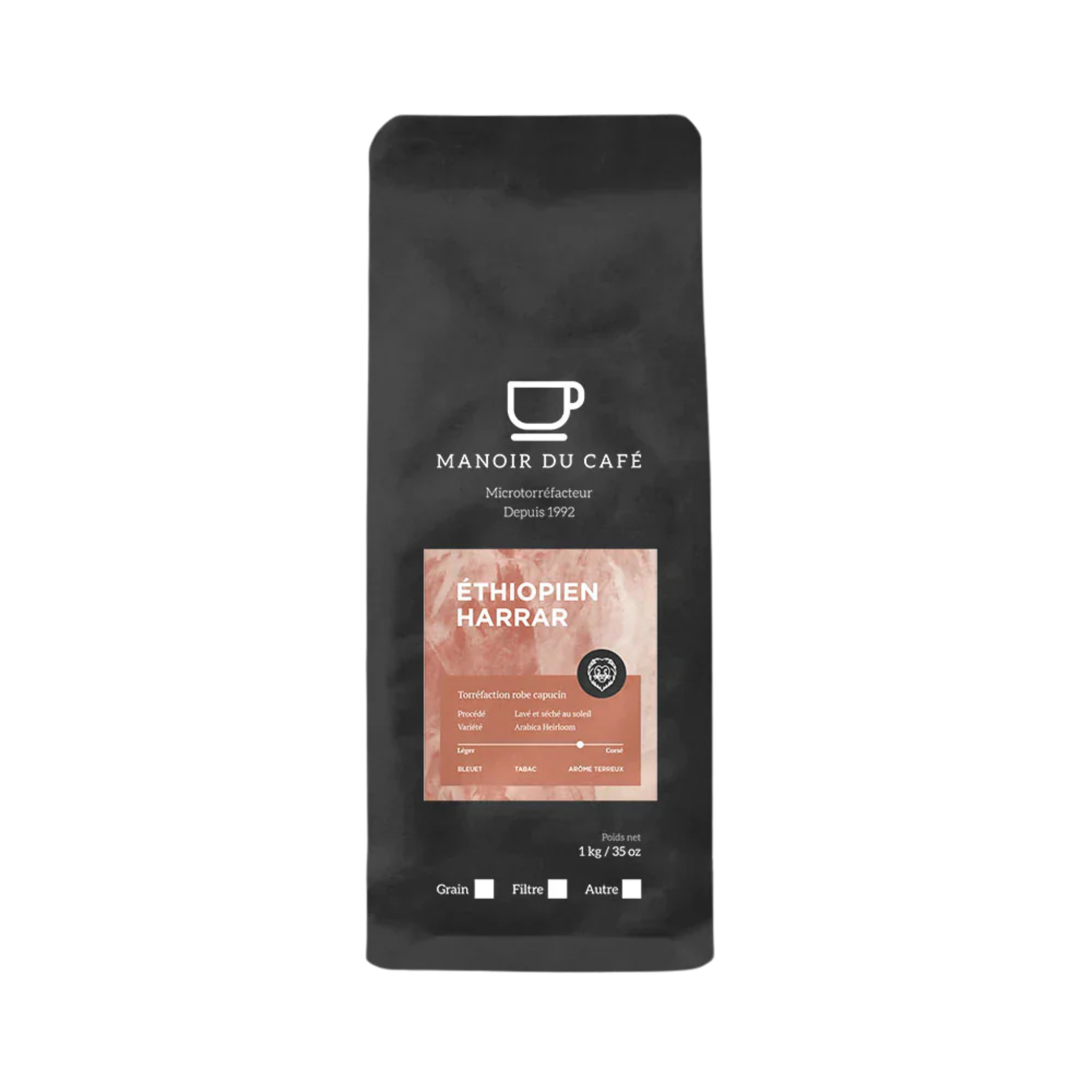 Ethiopian Harrar Coffee Beans 1 kg - Manoir du Café