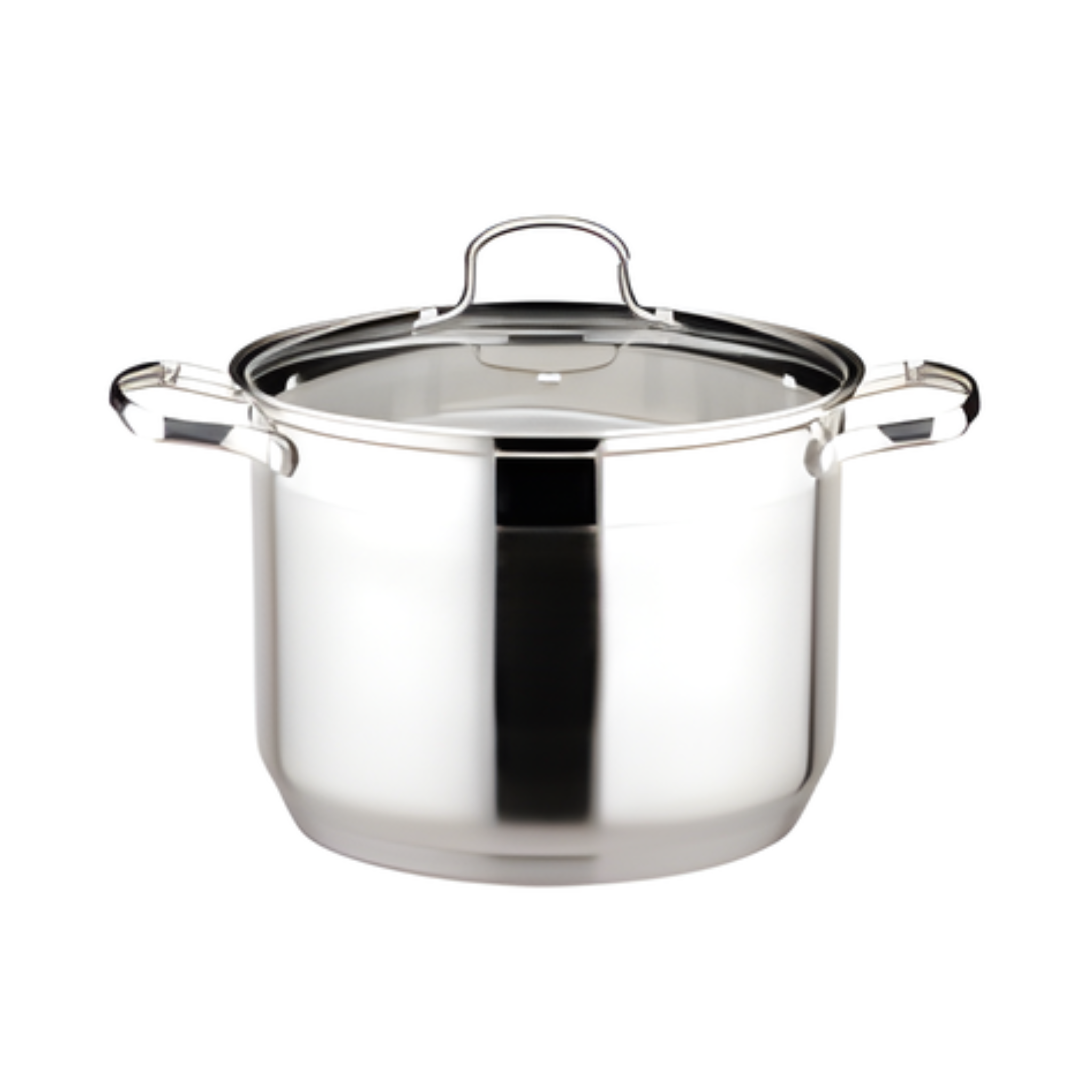 Stainless steel stockpot with glass lid 12 L