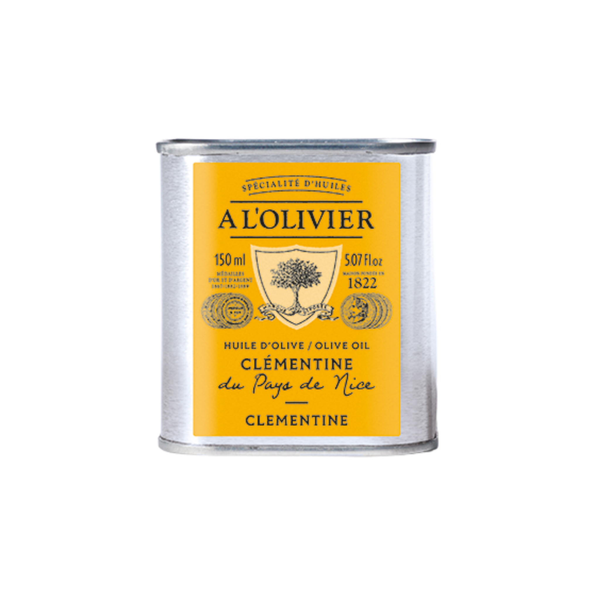 Huile d’olive aromatisée à la clémentine du Pays de Nice 150 ml – A l’Olivier
