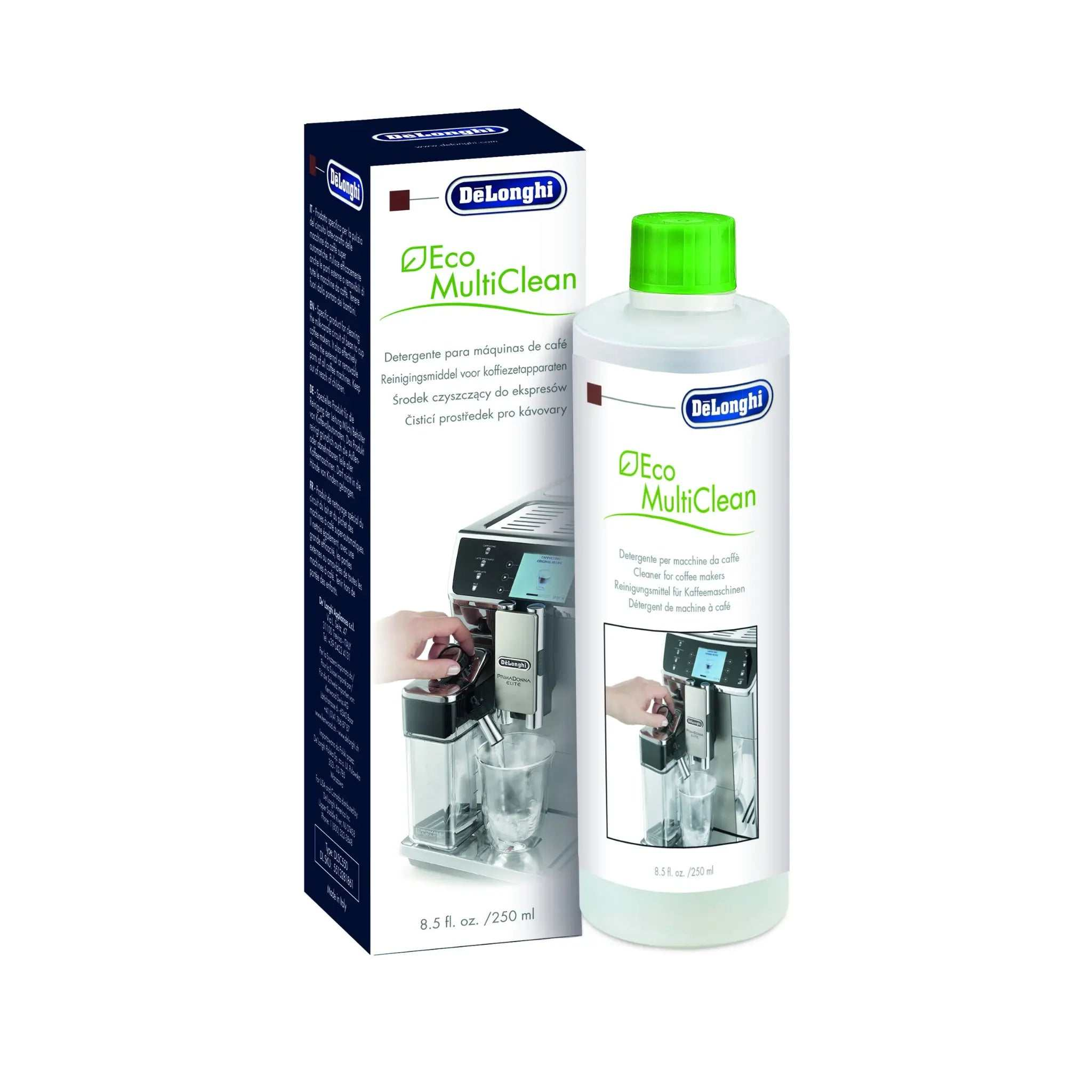 Détergent écologique MultiClean 250 ml pour nettoyage machine à café De'Longhi biodégradable