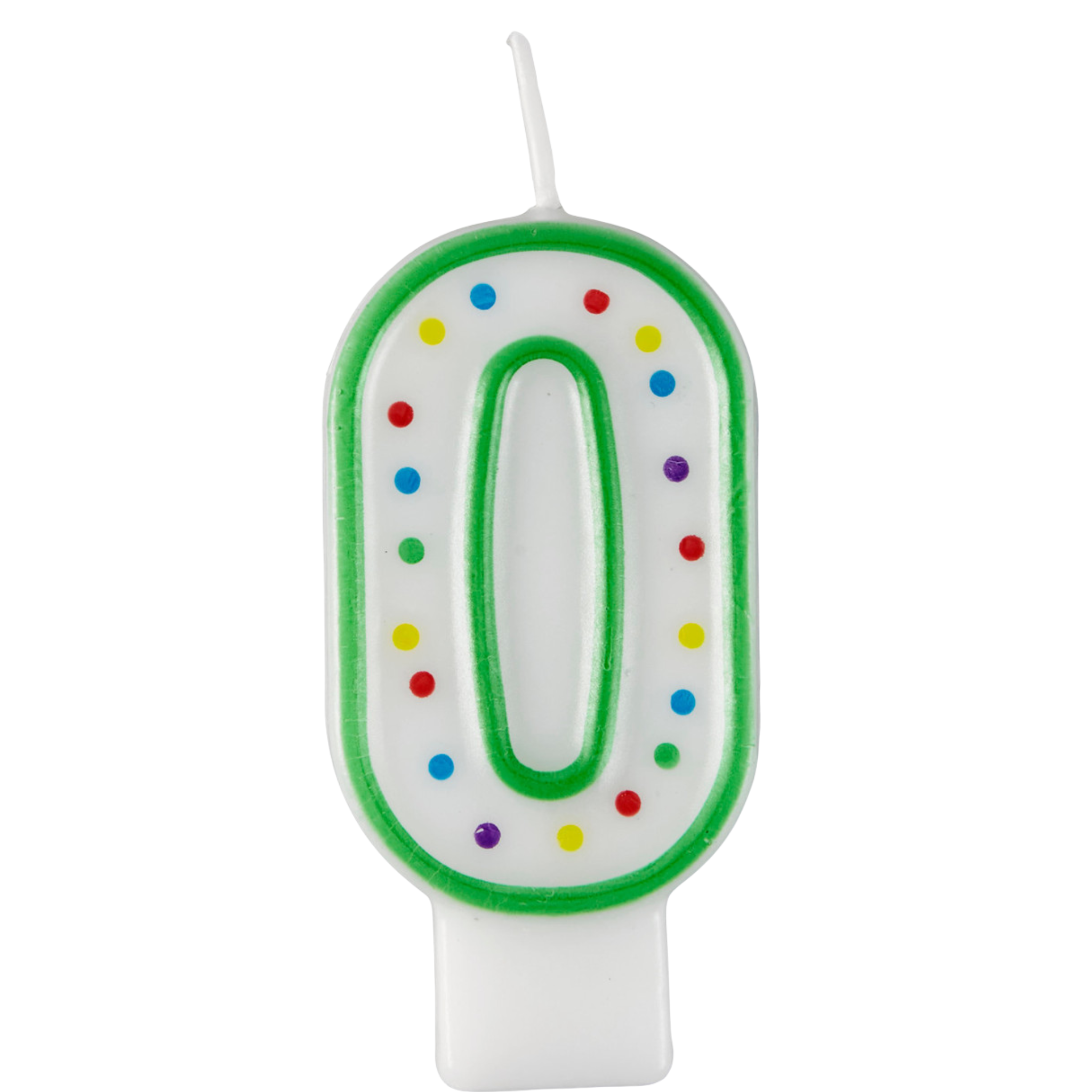 Bougie d’anniversaire chiffre 0 verte 7,6 cm – Wilton