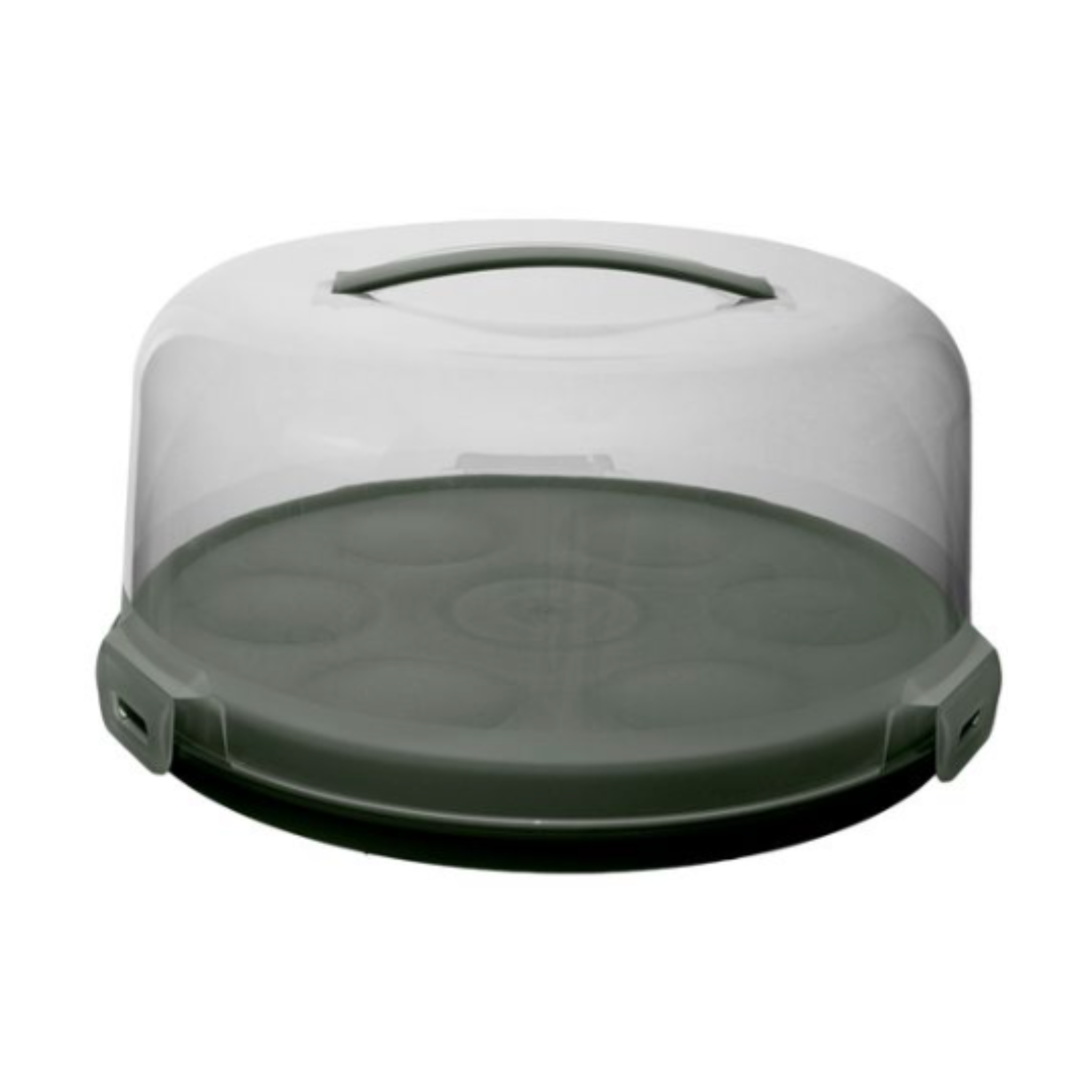 Boîte de transport vert forêt 28 cm pour gâteau et cupcakes avec poignée et clips de verrouillage