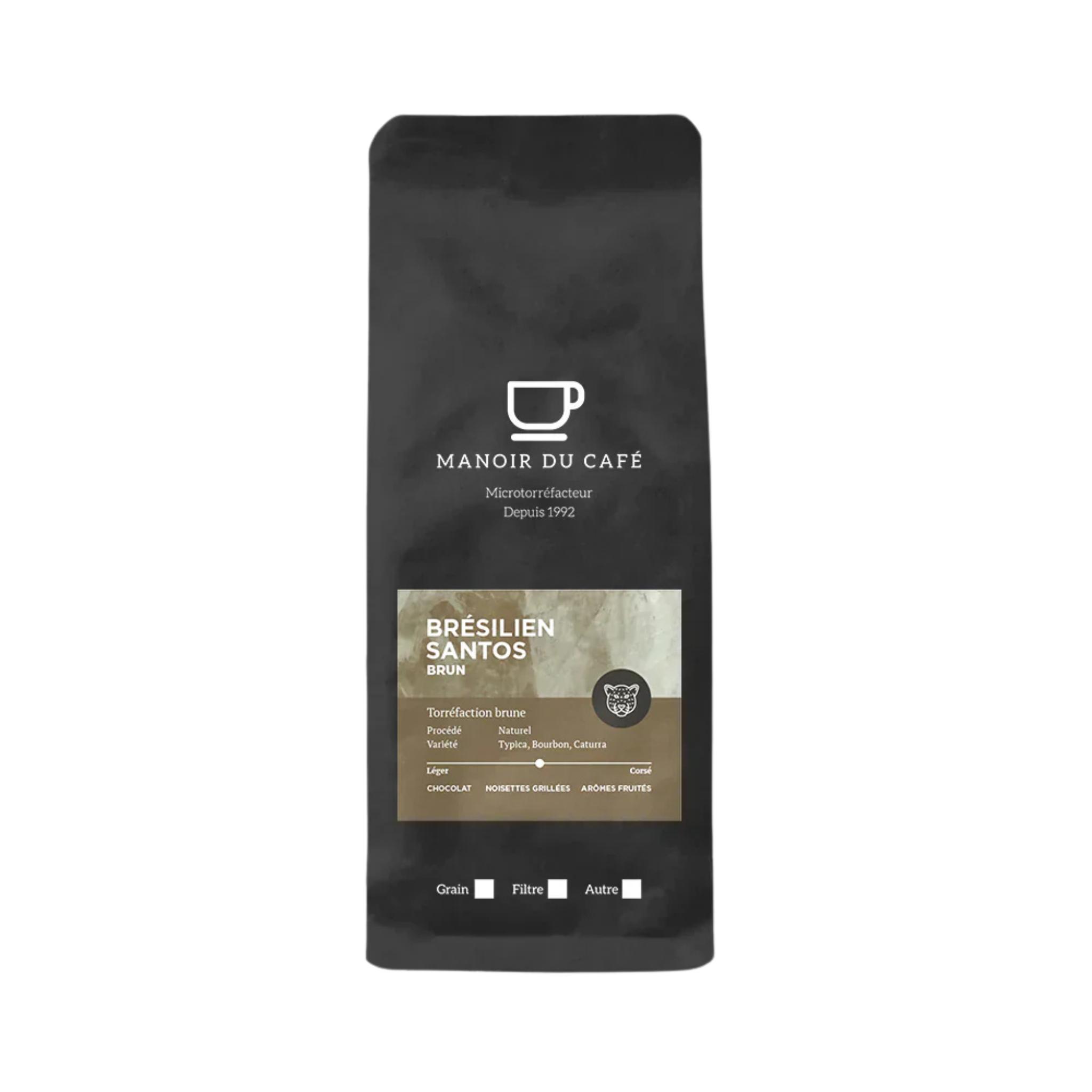 Santos Brazilian Coffee Beans 1 kg - Manoir du Café