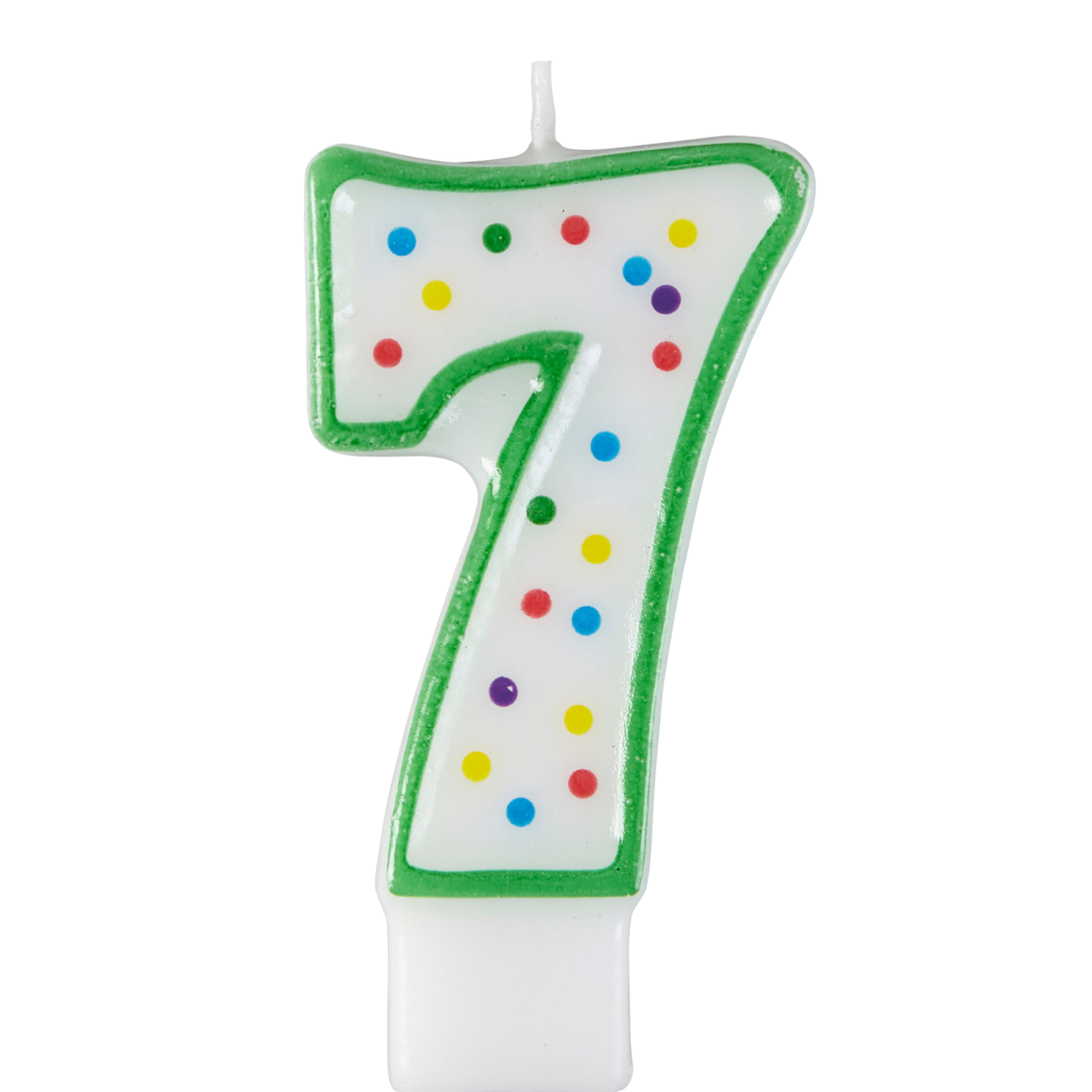 Bougie d’anniversaire chiffre 7 verte 7,6 cm – Wilton