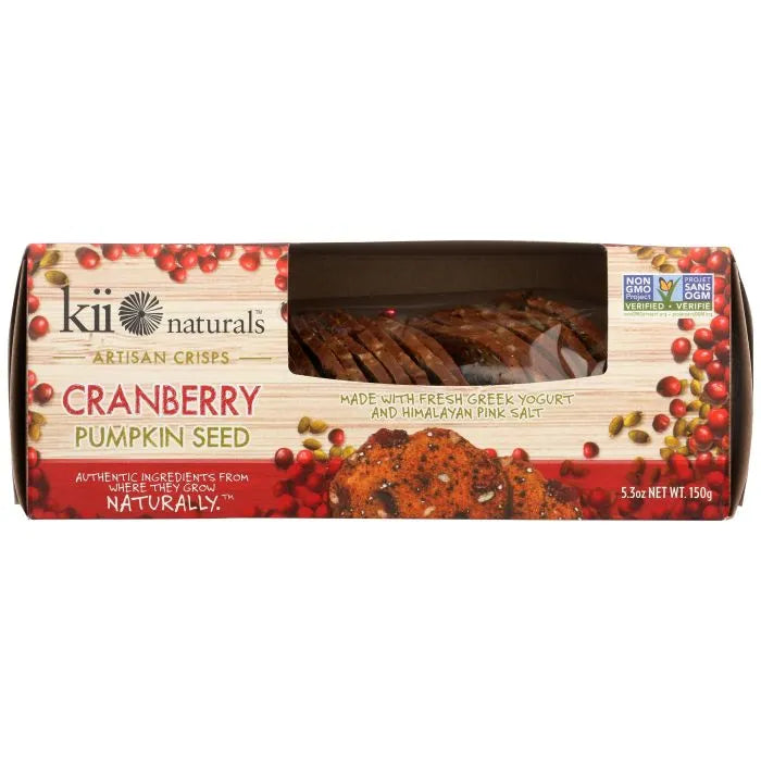 Craquelins biologiques aux canneberges et graines de citrouille 150g