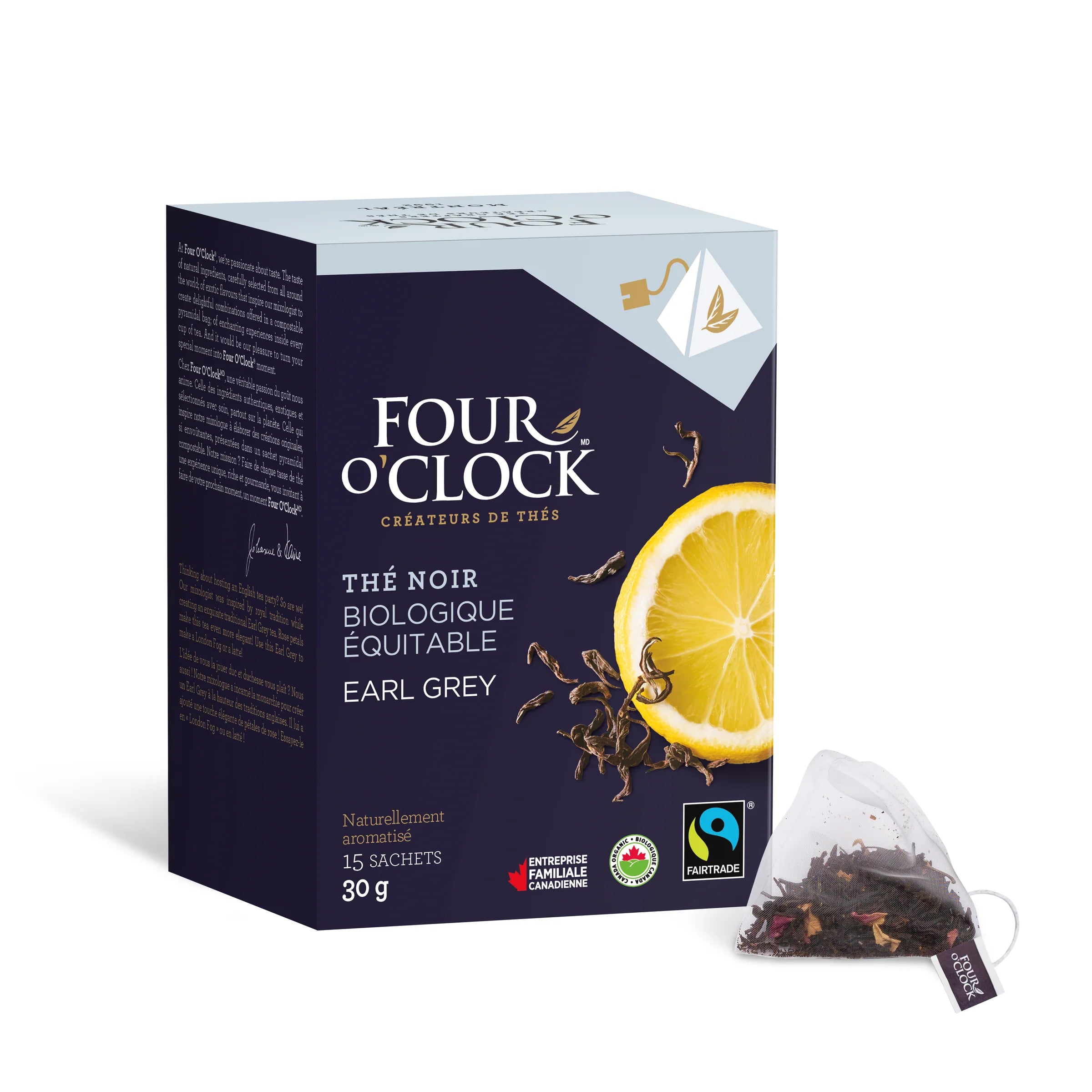 Organic Earl Grey Black Tea 15 Bags - Four o'clock