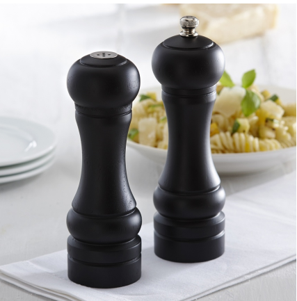 Ensemble de salière et poivrière Noir Seville 15cm - Trudeau