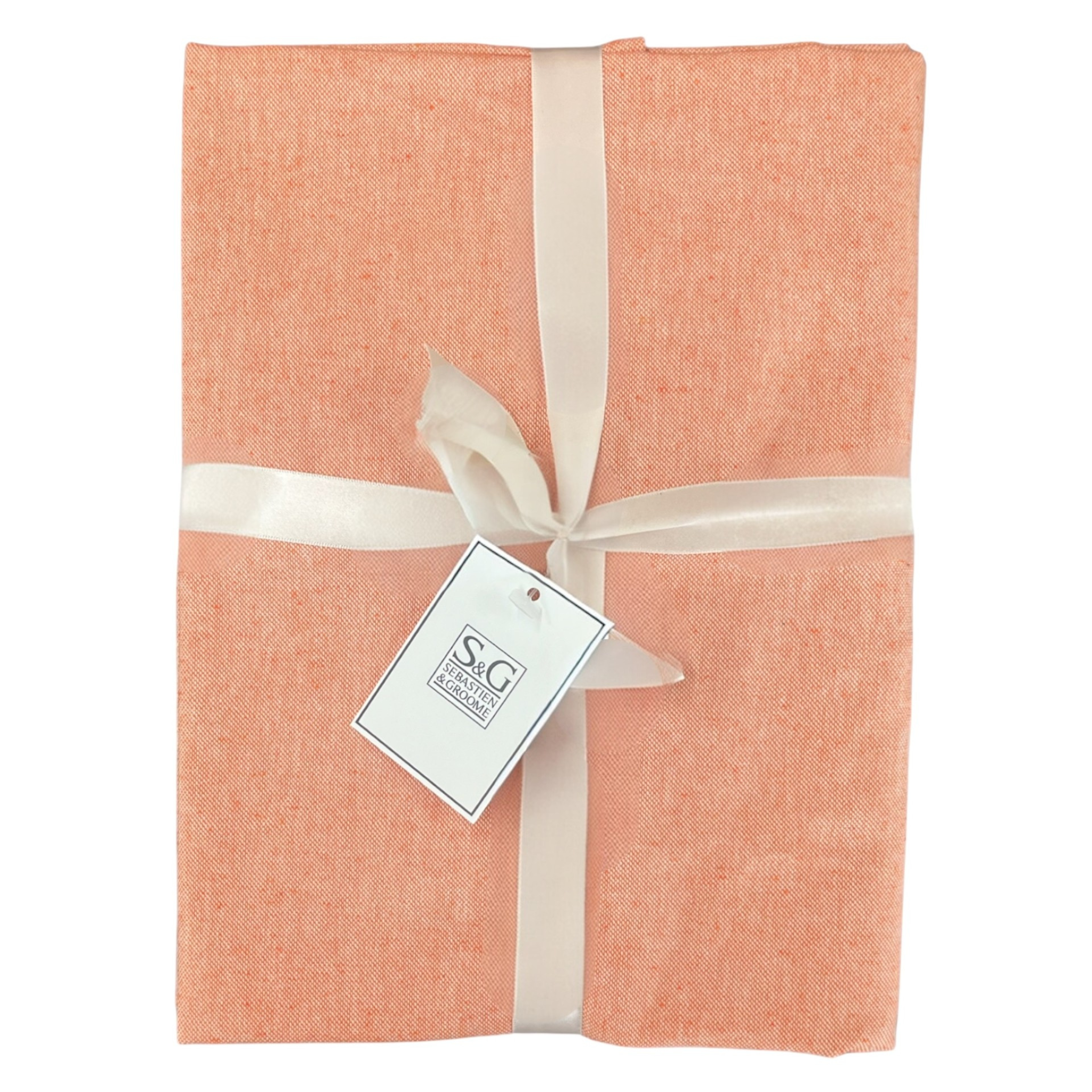 Nappe en coton ronde Shombray Orange 70"