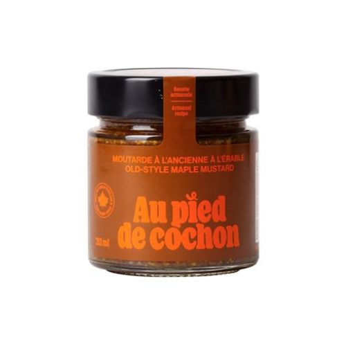 Moutarde à l'ancienne à l'érable 220 ml - Au pied de cochon
