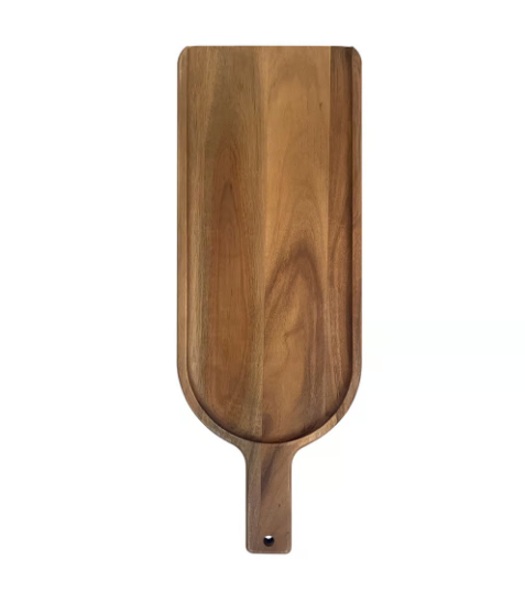 Planche de présentation rectangulaire à charcuterie en bois d'acacia