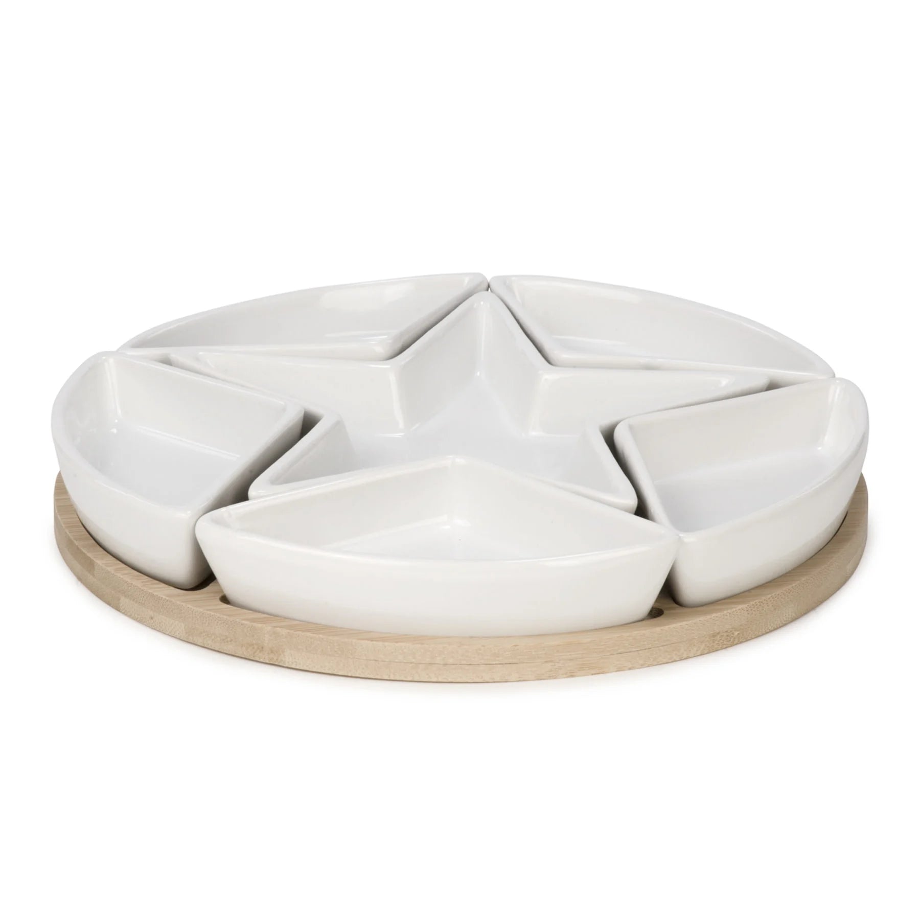 Plateau en forme d'étoile 6 pièces en céramique