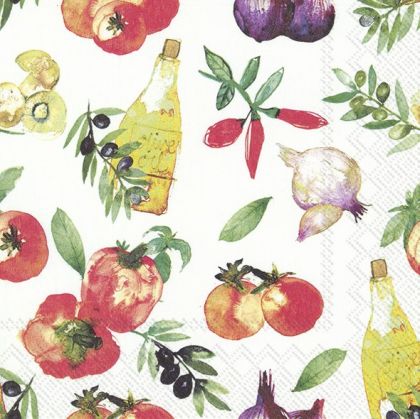 Ensemble de serviettes de table en papier Saveurs italiennes