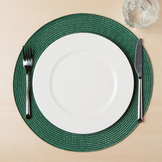 Napperon rond Disko Vert epicéa 15po