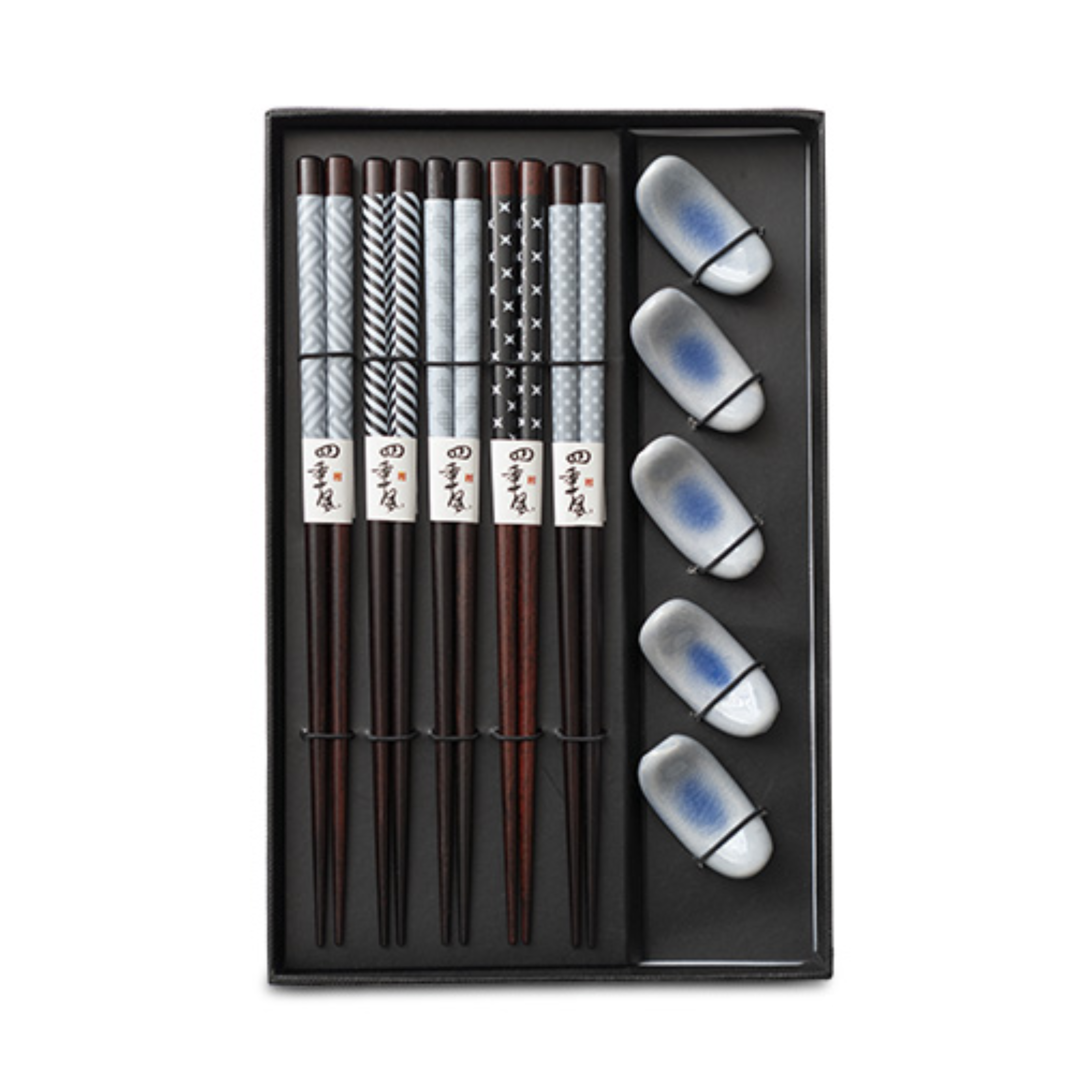 Ensemble de baguettes et repose-baguettes 10 pièces