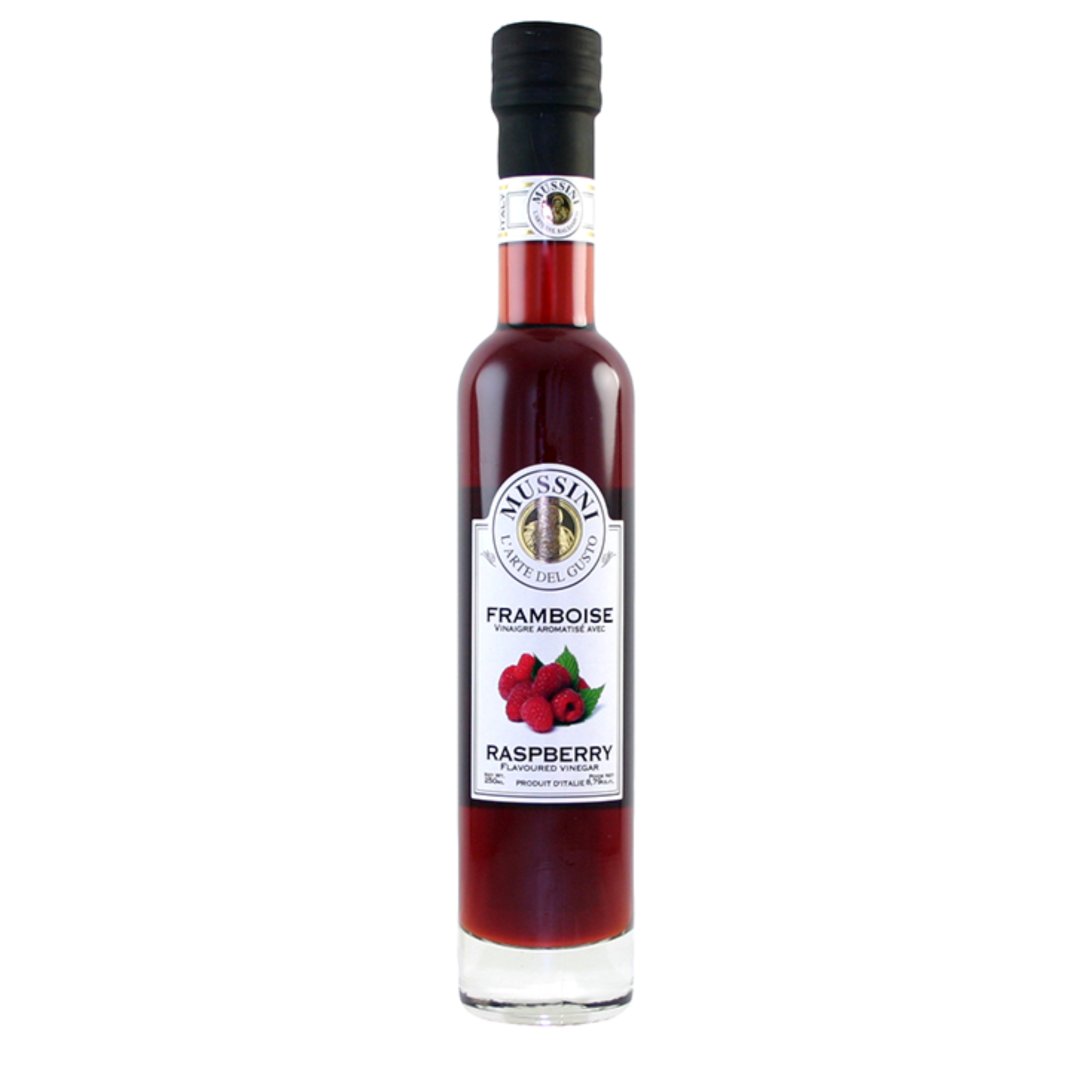 Bouteille de vinaigre de vin aromatisé à la framboise 250ml sans sulfites ajoutés