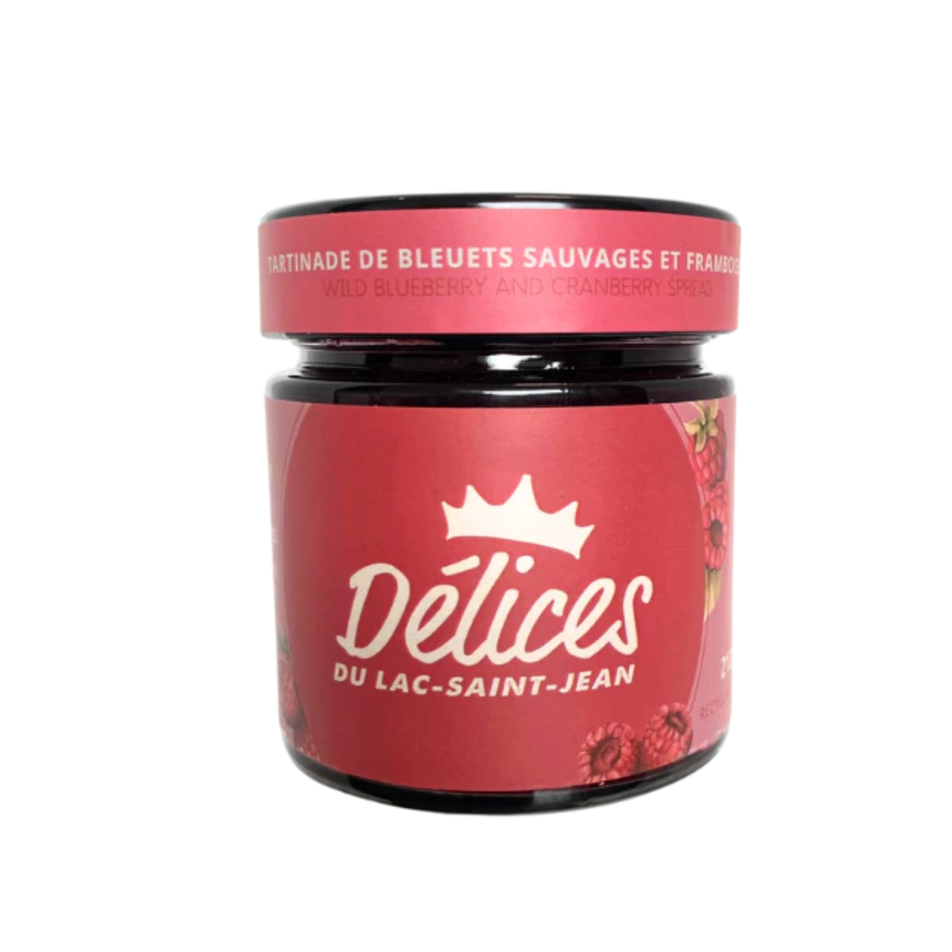 Tartinade de bleuets sauvages et framboises 212ml - Délices du Lac St-Jean