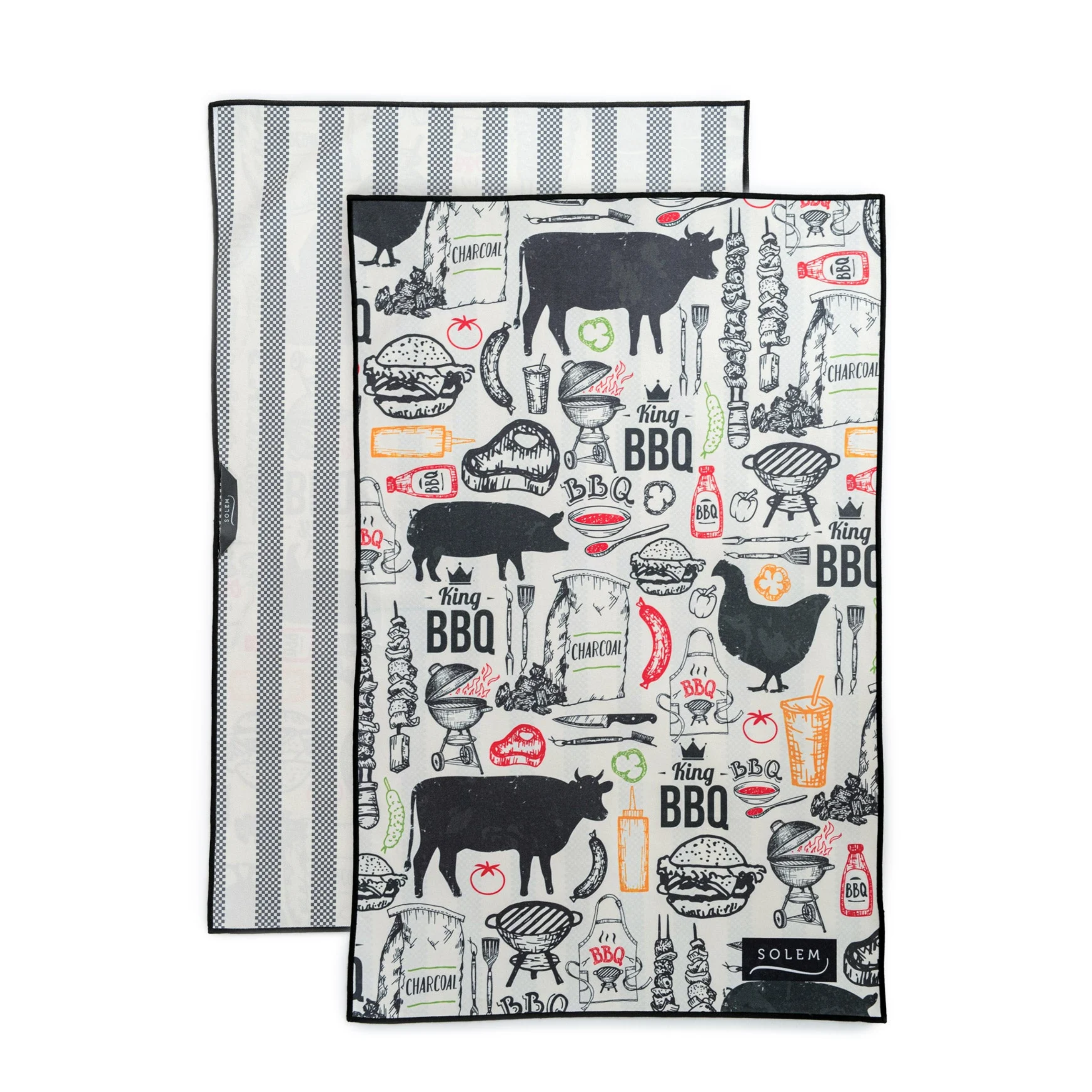 Ensemble de 2 linges à vaisselle Le Roi du grill - Solem