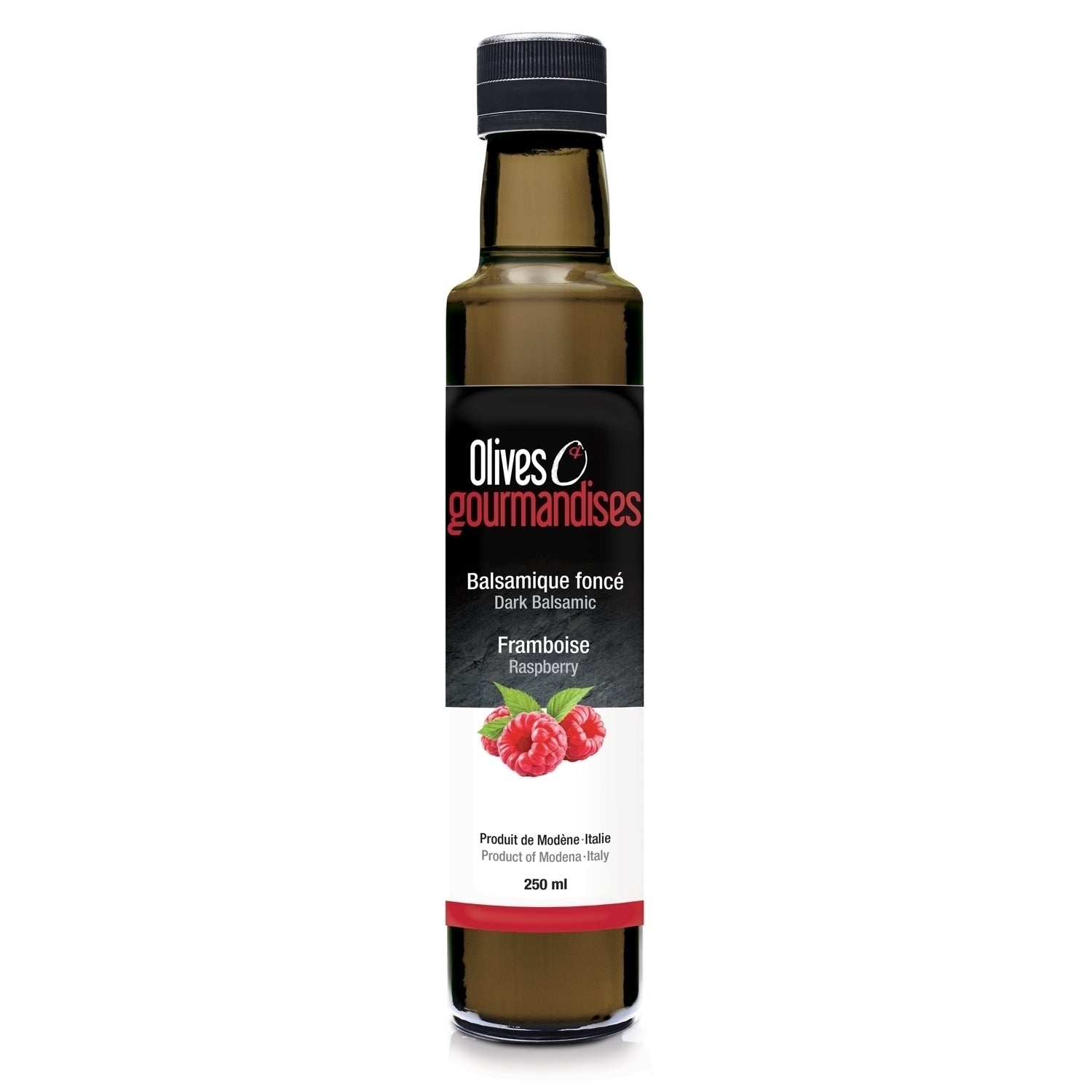 Balsamique foncé à la framboise 250ml - Olives & Gourmandises