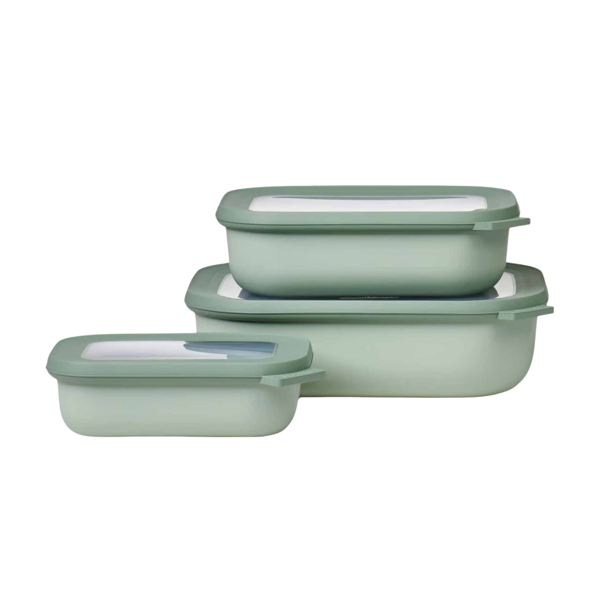 Ensemble de 3 contenants rectangulaires multifonctions Vert Cirqula - Mepal