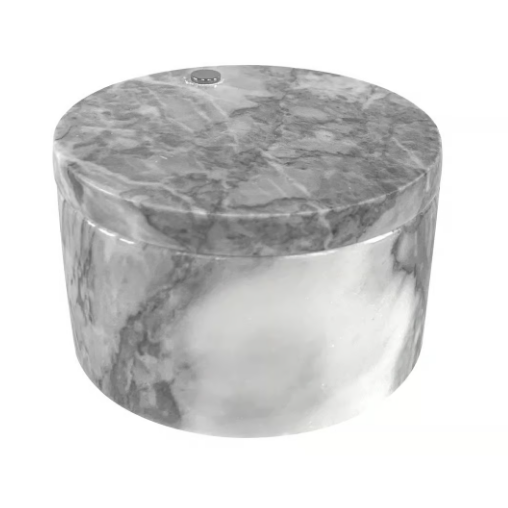 Main de sel en marbre à 2 compartiments