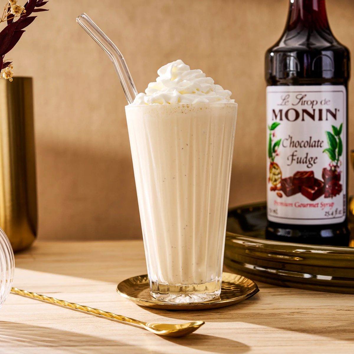 Lait frappé au sirop Fudge au chocolat Monin