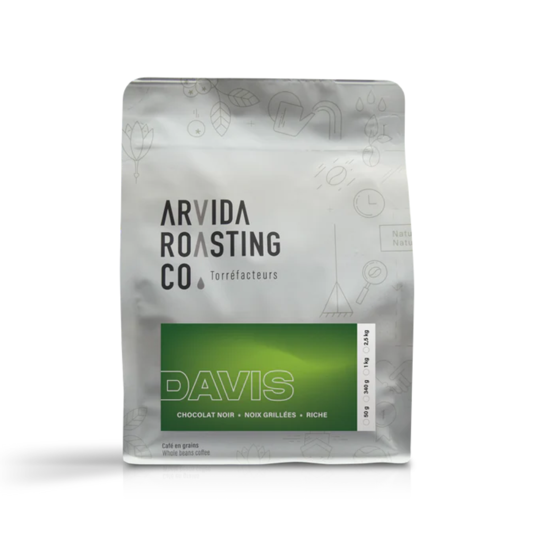 Café en grains Davis assemblage pour espresso 340 g - Arvida Roasting Co