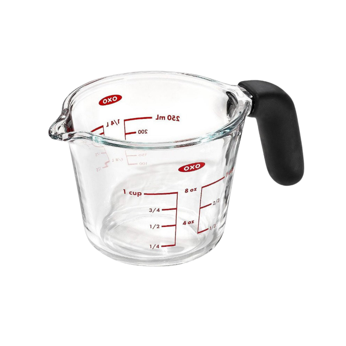 Tasse à mesurer en verre borosilicate 250 ml OXO avec poignée antidérapante