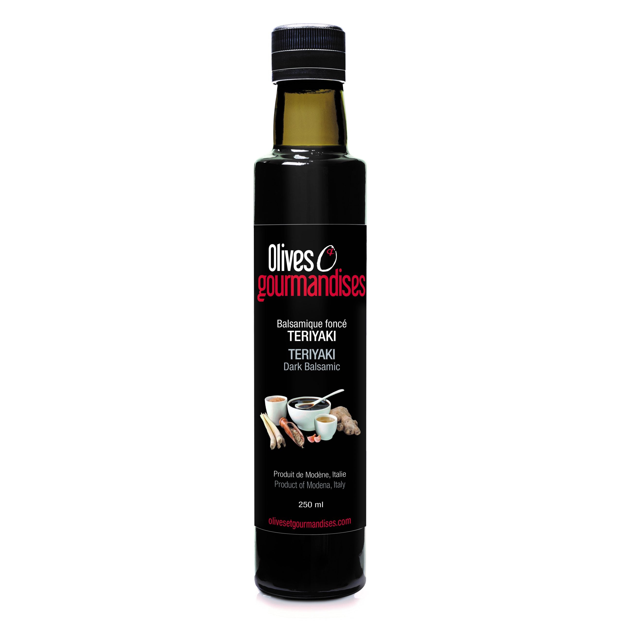 Vinaigre balsamique foncé Teriyaki Grandeurs variées - Olives & gourmandises