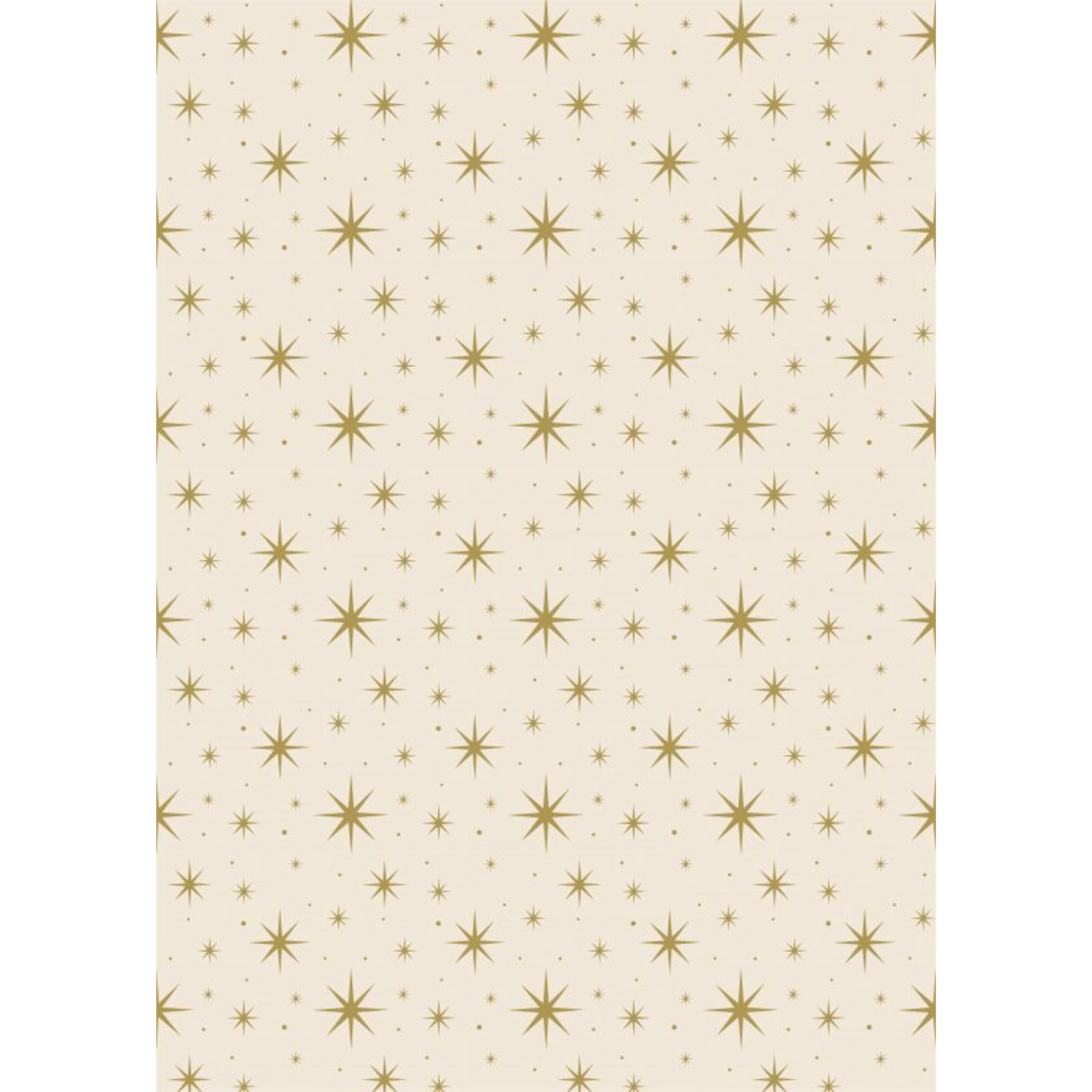 Set of 4 sheets of beige tissue paper with stars