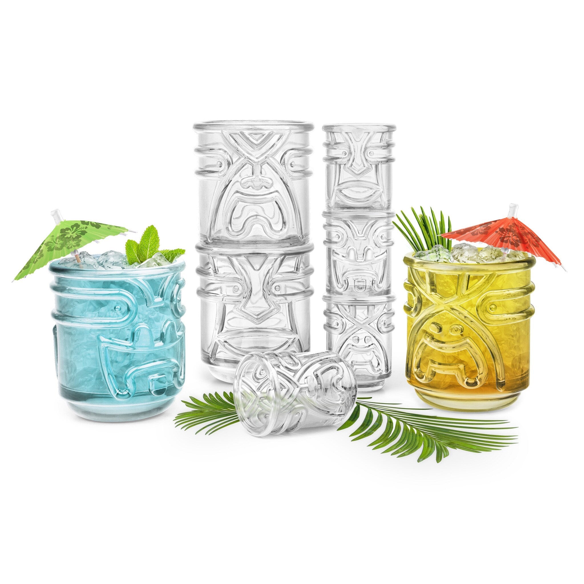 Ensemble de 4 verres à shooter Tiki