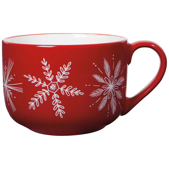 Tasse Flocons de neige Rouge 23oz