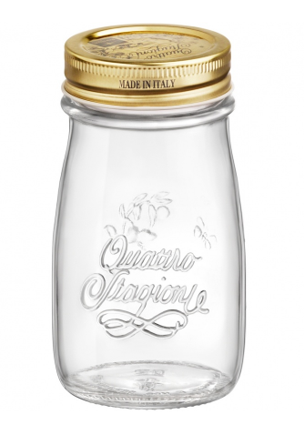 Bouteille en verre avec couvercle doré 200ml - Trudeau