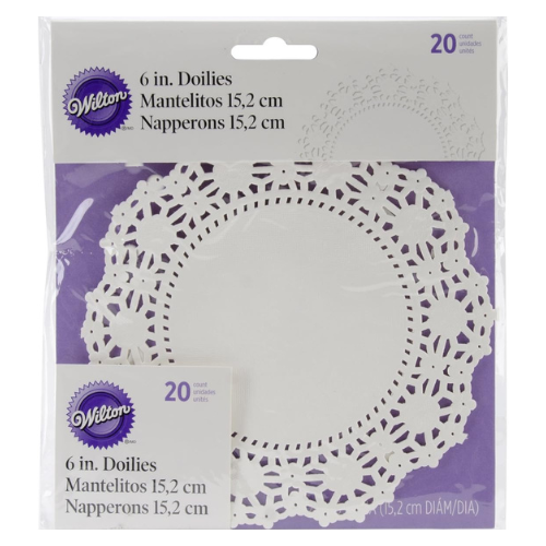 Ensemble de 20 napperons à pâtisserie Blancs 6 po - Wilton