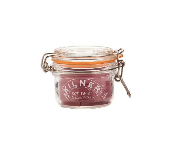 Pot en verre avec clip 125ml