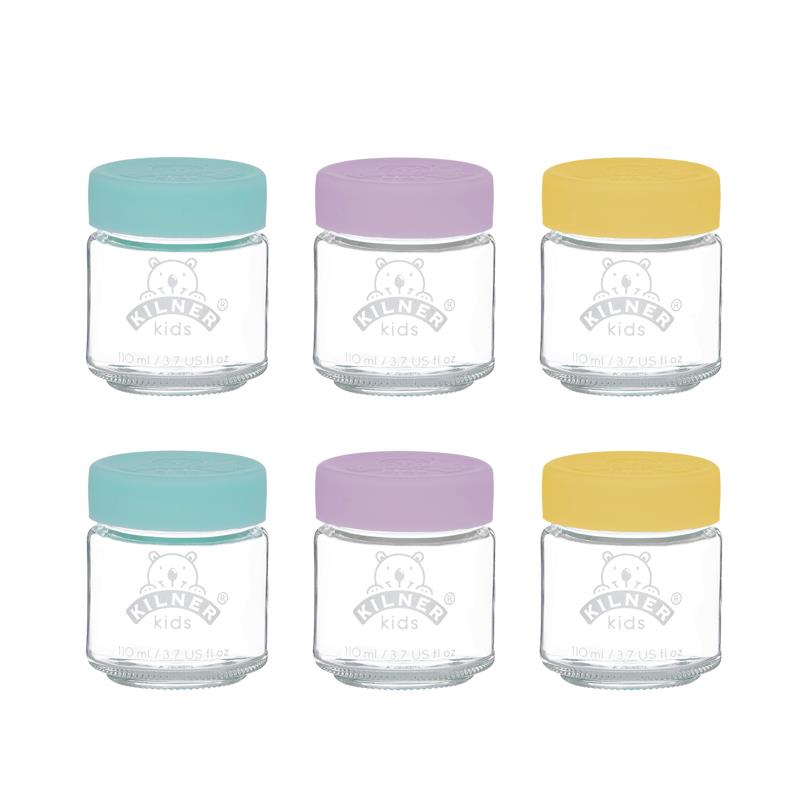 Set of 6 small pots for children 110ml