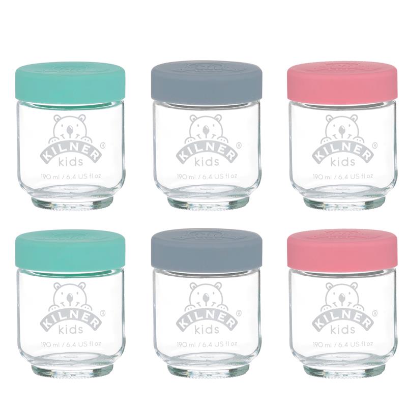 Set of 6 small pots for children 190ml