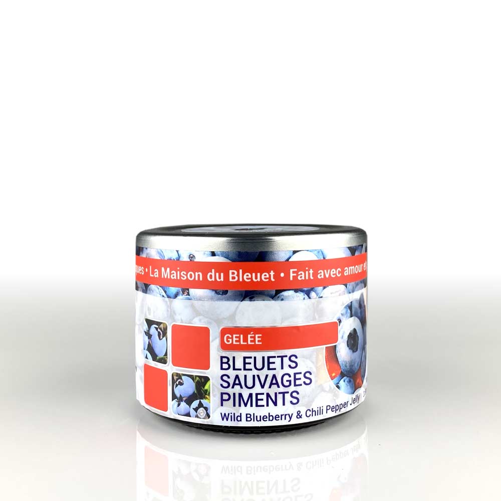 Gelée de bleuets sauvages biologiques et piments - La maison du bleuet