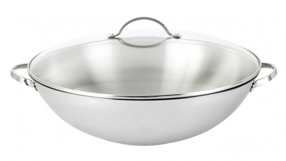 Wok pro avec couvercle 32cm - Strauss