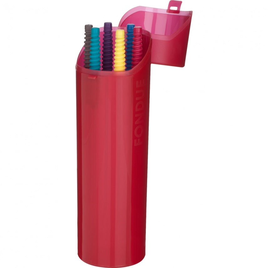 Tube de rangement pour fourchettes à fondue Rouge - Trudeau