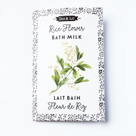 Sachet de lait moussant pour le bain (fleur de riz) - Dot & Lil