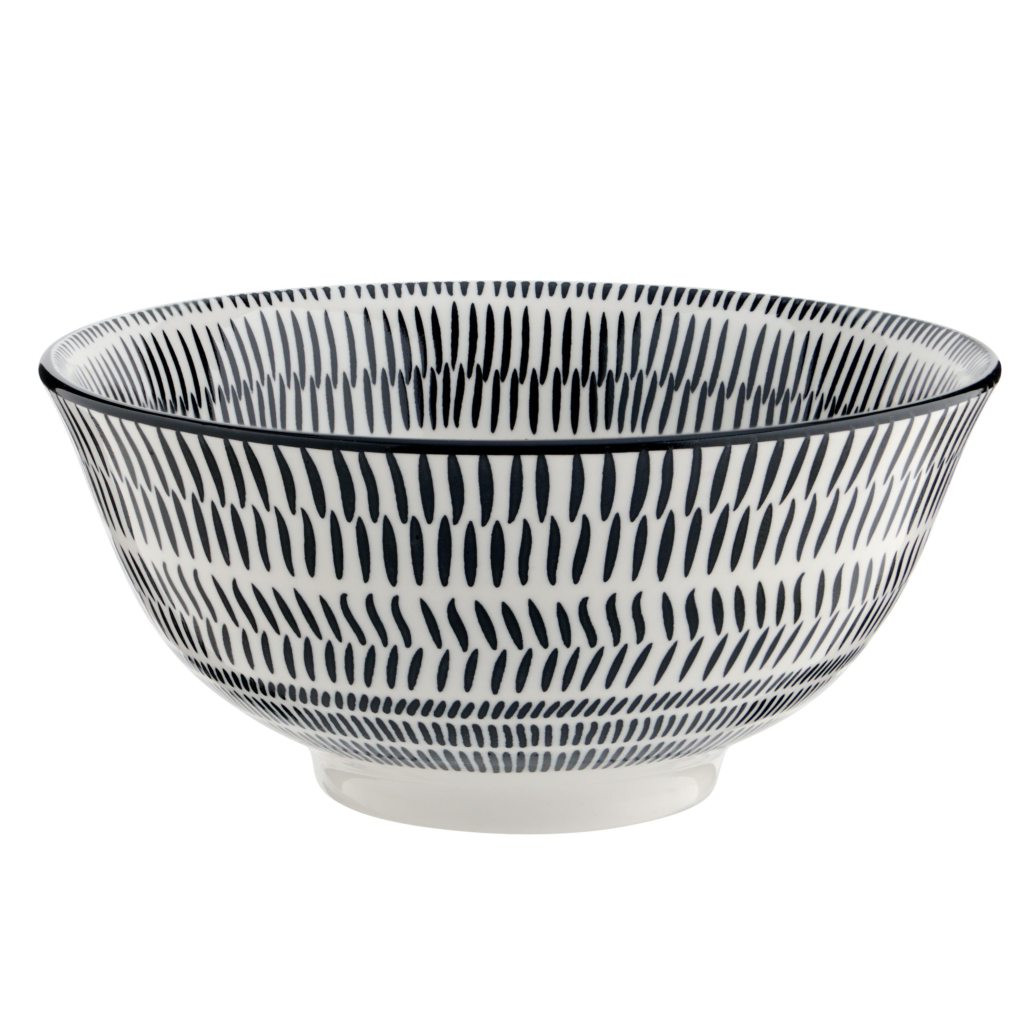 Bol Cercle noir et blanc 12 cm