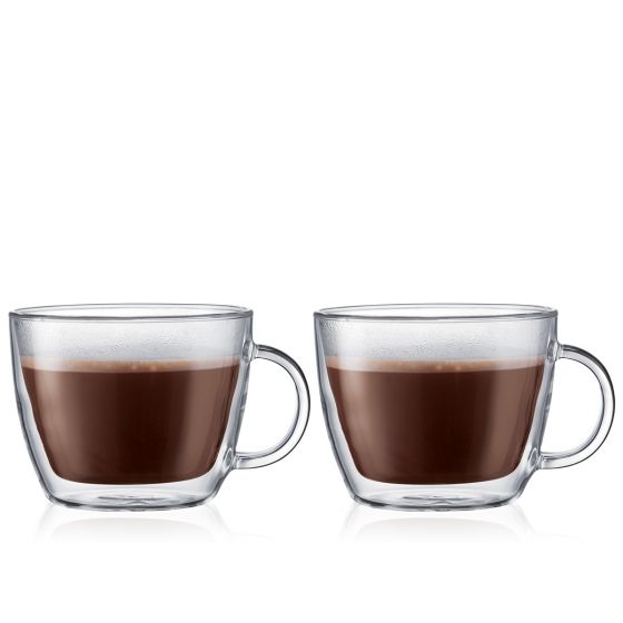 Ensemble de 2 tasses à latté double paroi 15oz - Bodum