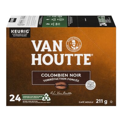 Boîte de 24 capsules de café colombien noir corsé - Van Houtte